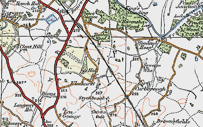 Old map of Elmhurst in 1921