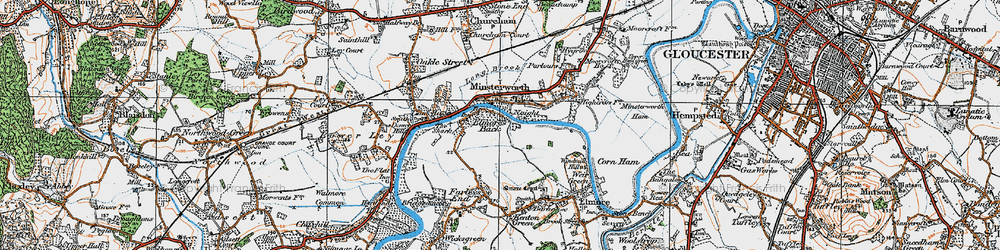 Old map of Elmore Back in 1919