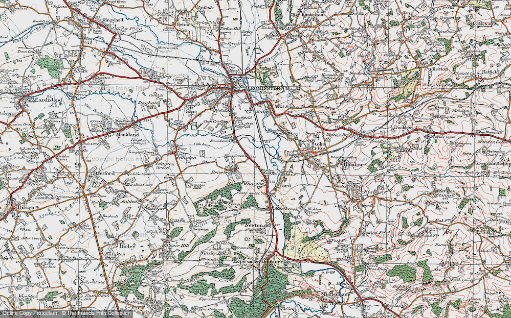 Old Map of Elms Green, 1920 in 1920