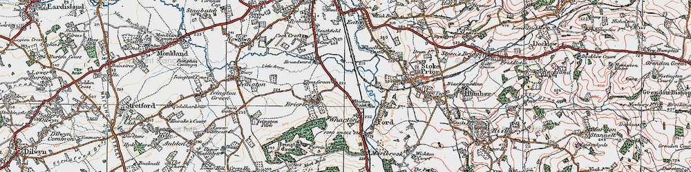Old map of Elms Green in 1920