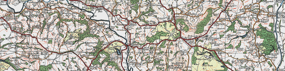 Old map of Elms Green in 1920