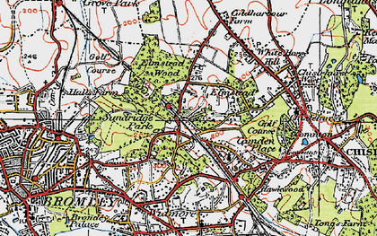 Old map of Elmstead in 1920