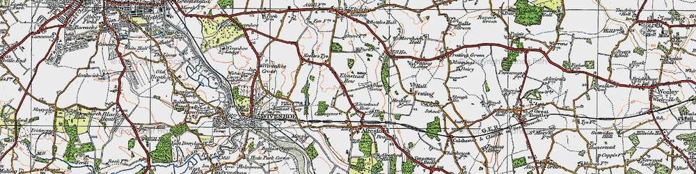 Old map of Blue Gates in 1921