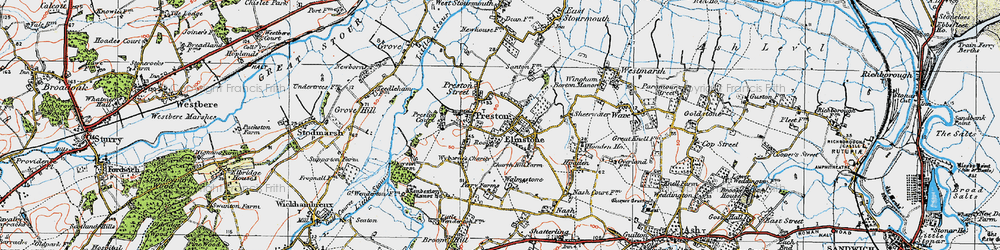 Old map of Elmstone in 1920