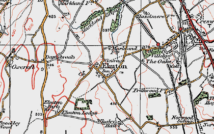 Old map of Elmton in 1923