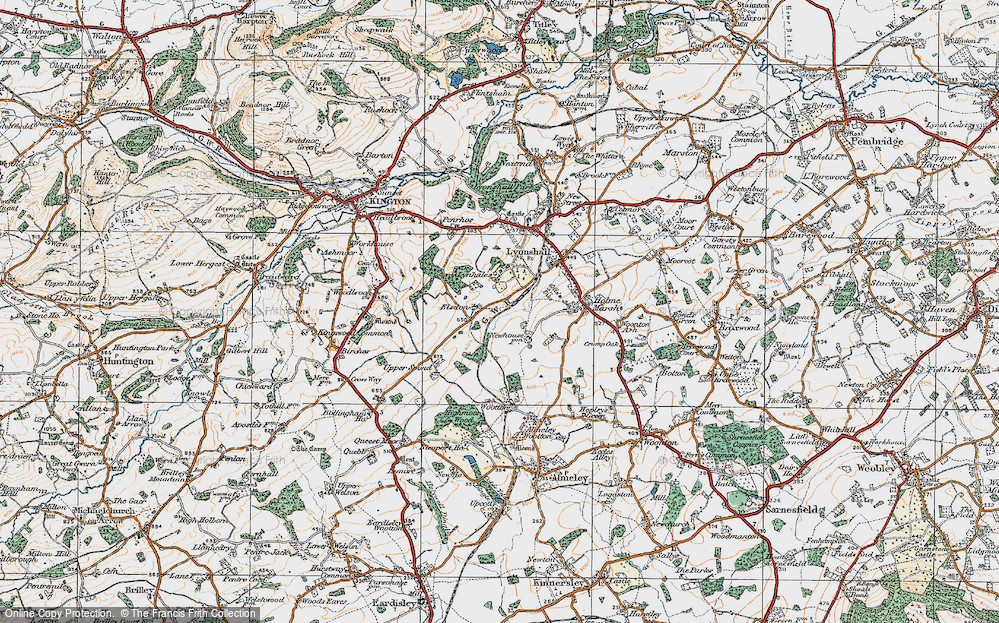 Old Map of Elsdon, 1920 in 1920