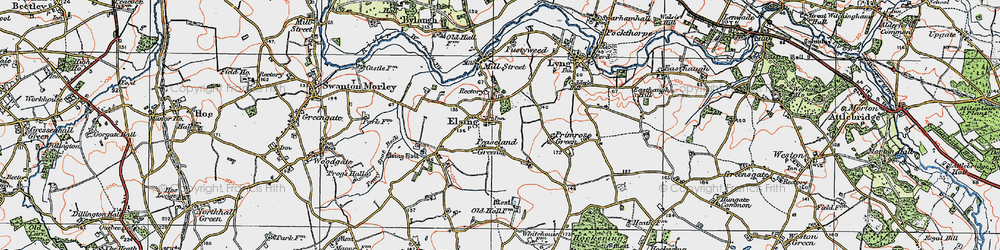 Old map of Elsing in 1921
