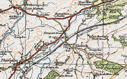 Old map of Elslack in 1925