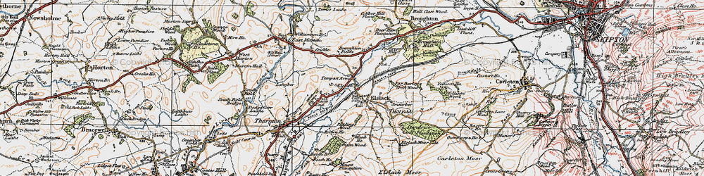 Old map of Burwen Cas in 1925