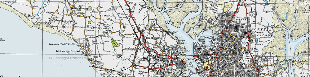 Old map of Elson in 1919