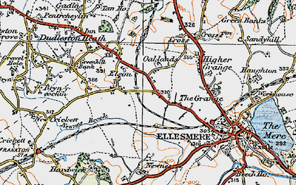 Old map of Elson in 1921