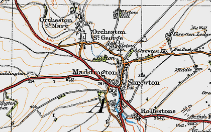 Old map of Elston in 1919