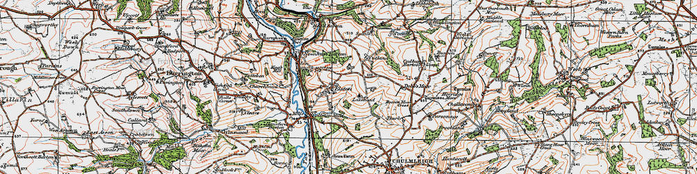 Old map of Elstone in 1919