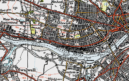 Old map of Elswick in 1925