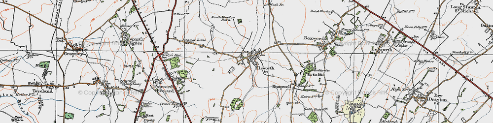 Old map of Elsworth in 1920