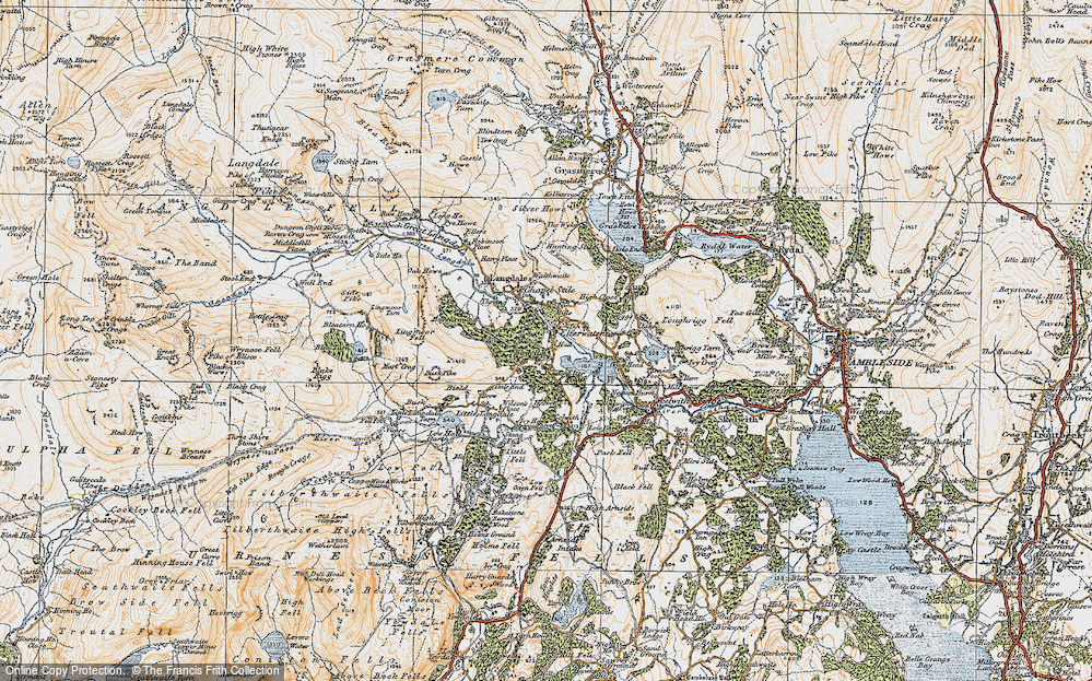 Old Map of Elterwater, 1925 in 1925