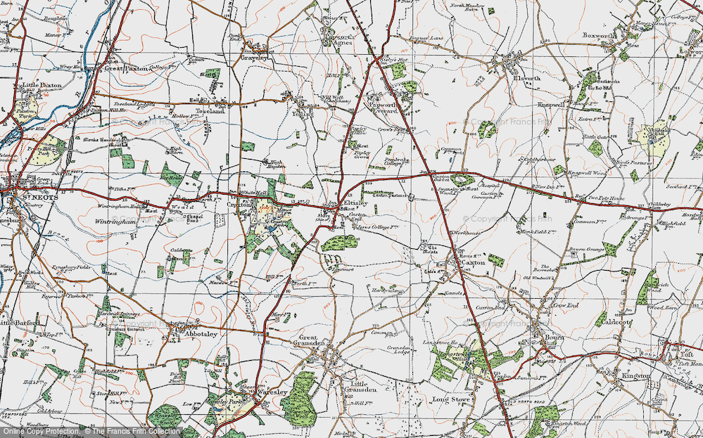 Old Map of Eltisley, 1919 in 1919