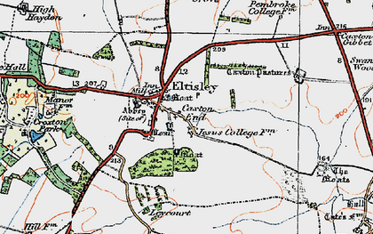 Old map of Eltisley in 1919