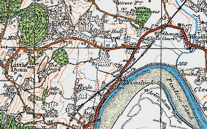 Old map of Elton in 1919