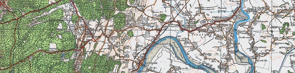 Old map of Wyncoll's in 1919