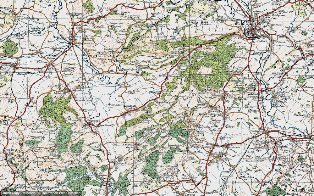 Old Map of Historic Map covering Bowburnet in 1920
