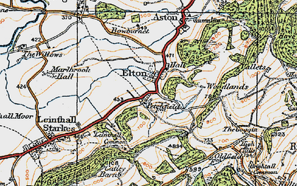 Old map of Elton in 1920