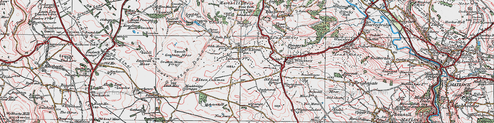 Old map of Elton in 1923