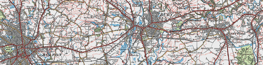 Old map of Elton in 1924