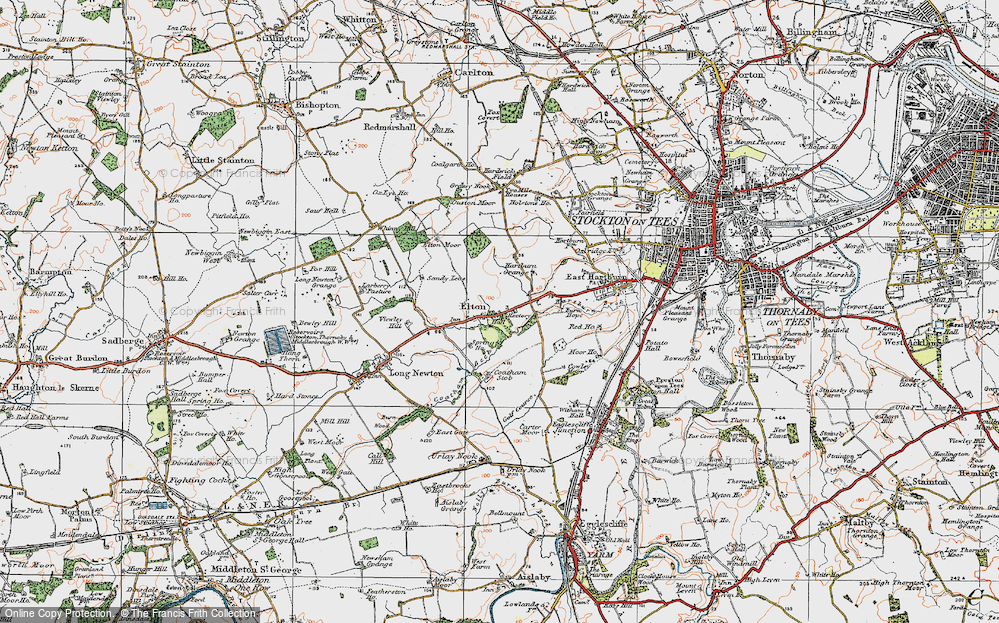 Old Map of Elton, 1925 in 1925