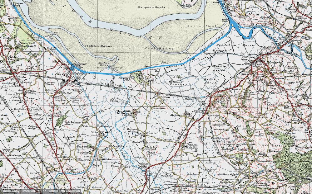Old Map of Elton Green, 1924 in 1924