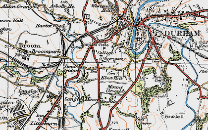 Old map of Elvet Hill in 1925