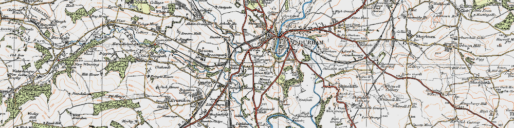 Old map of Elvet Hill in 1925
