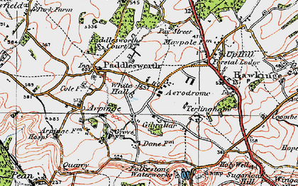 Old map of White Hall in 1920