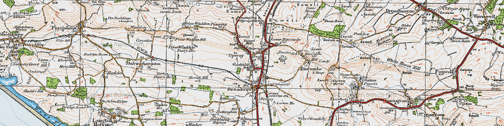 Old map of Lower Bincombe in 1919