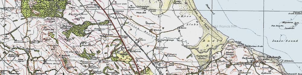 Old map of White Hill in 1926