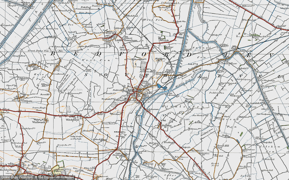 Old Map of Ely, 1920 in 1920
