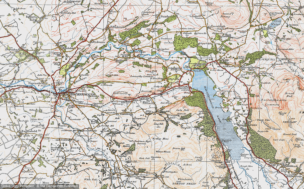 Old Map of Embleton, 1925 in 1925