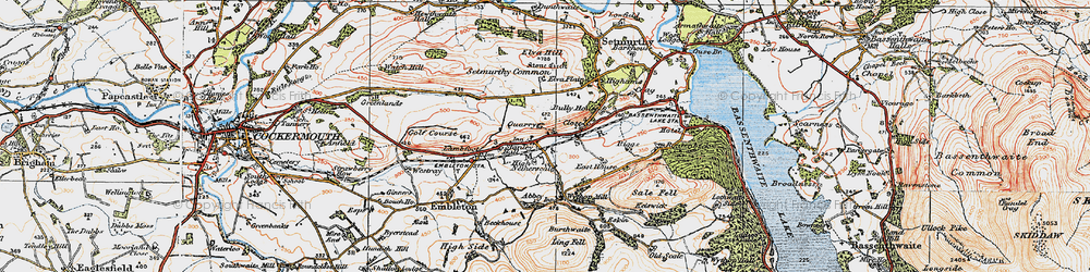 Old map of Embleton in 1925