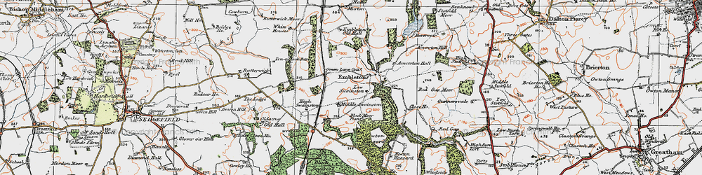 Old map of Black Moor Plantn in 1925