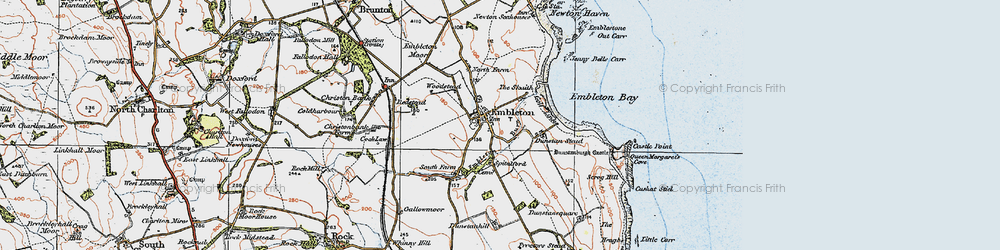 Old map of Embleton in 1926