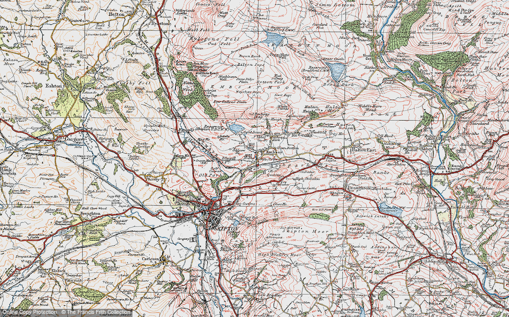 Old Map of Embsay, 1925 in 1925