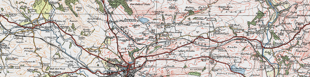 Old map of Embsay in 1925