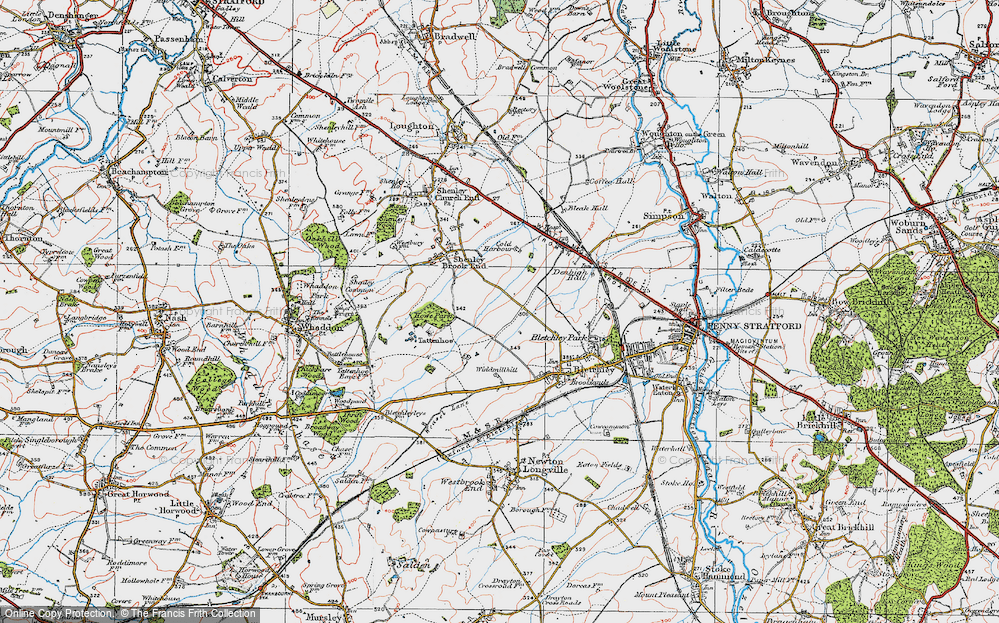 Old Map of Emerson Valley, 1919 in 1919