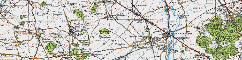 Old map of Emerson Valley in 1919