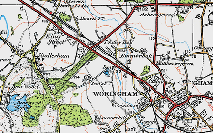 Old map of Woose Hill in 1919