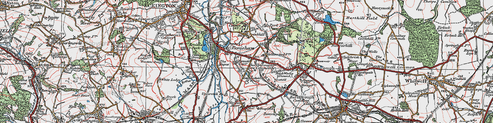 Old map of Barlborough Low Common in 1923