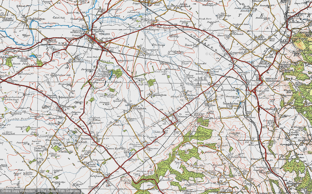 Old Map of Emmington, 1919 in 1919