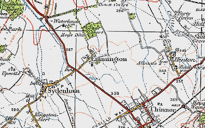 Old map of Emmington in 1919