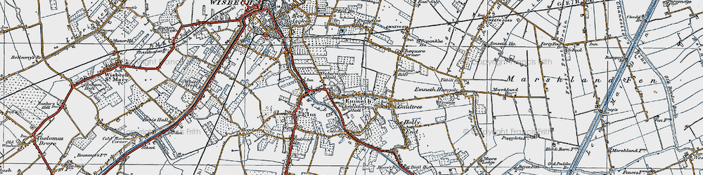 Old map of Inglethorpe Manor in 1922
