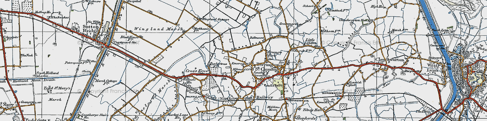 Old map of Wingland Grange in 1922